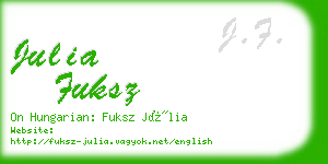 julia fuksz business card